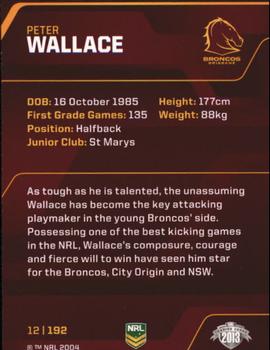 2013 ESP Traders #12 Peter Wallace Back
